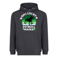 Smoke funny st patrick's day one lucky pitbull mama pitbulldog t shirt Heavyweight Hoodie - linhVisuals