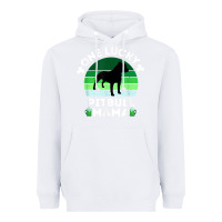 White funny st patrick's day one lucky pitbull mama pitbulldog t shirt Heavyweight Hoodie - linhVisuals