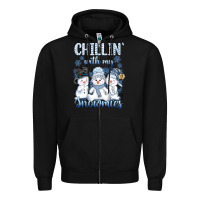 Black chillin  with my sowmies Zipper Hoodie - AdoDesignShop