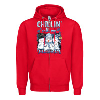 Red chillin  with my sowmies Zipper Hoodie - AdoDesignShop