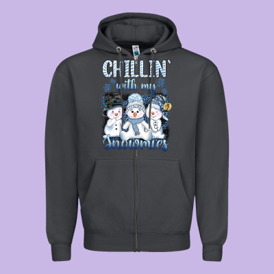 Chillin  With My Sowmies Zipper Hoodie Designed By Adodesignshop