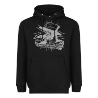 Black wash your damn hands Heavyweight Hoodie - linhVisuals