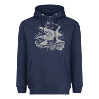 Navy wash your damn hands Heavyweight Hoodie - linhVisuals