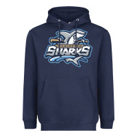 Navy wilmington sharks Heavyweight Hoodie - linhVisuals