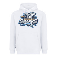 White wilmington sharks Heavyweight Hoodie - linhVisuals