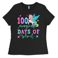 Black hundred magical days of school unicorn Ladies Tee - OliviaCreatesArt