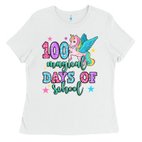 White hundred magical days of school unicorn Ladies Tee - OliviaCreatesArt