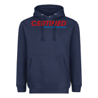 Navy whack  off Heavyweight Hoodie - linhVisuals