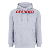 Heather Grey whack  off Heavyweight Hoodie - linhVisuals