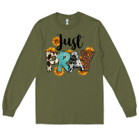 Army Green Just Pray Long Sleeve Tee - FaDigitalArtStudio
