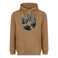 Toasted Coconut vinyl record cityscape Heavyweight Hoodie - linhVisuals