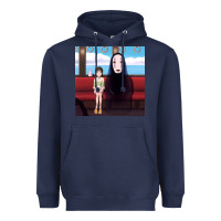 Navy spirited away (3) Heavyweight Hoodie - linhVisuals