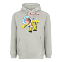 Moon Dust curious george happy astronaut portrait t shirt Heavyweight Hoodie - linhVisuals