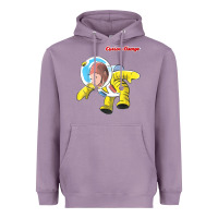 Lavender curious george happy astronaut portrait t shirt Heavyweight Hoodie - linhVisuals