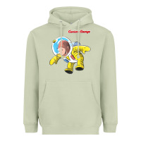 Matcha curious george happy astronaut portrait t shirt Heavyweight Hoodie - linhVisuals