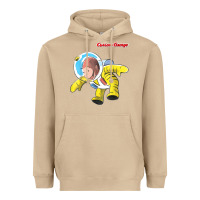 Mushroom curious george happy astronaut portrait t shirt Heavyweight Hoodie - linhVisuals