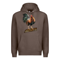 Coffee american game rooster standing Premium Hoodie - LillyAllenDesigns
