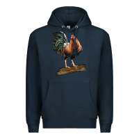 Navy american game rooster standing Premium Hoodie - LillyAllenDesigns