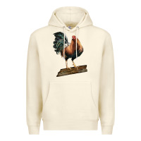 Sandshell american game rooster standing Premium Hoodie - LillyAllenDesigns