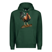Sports Green american game rooster standing Premium Hoodie - LillyAllenDesigns