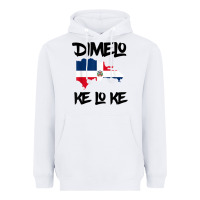 White dimelo ke lo ke dominican republic shirt for men woman kids t shirt Heavyweight Hoodie - linhVisuals