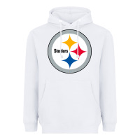 White pittsburgh SPORT Heavyweight Hoodie - linhVisuals