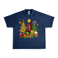 Navy christmas with american football trees bbs Urban Heavy Tee - BundleAndBundleShop