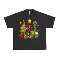 Pigment Black christmas with american football trees bbs Urban Heavy Tee - BundleAndBundleShop