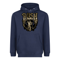 Navy Rush grey Heavyweight Hoodie - linhVisuals