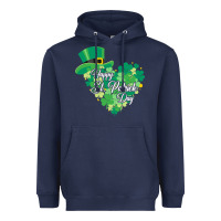 Navy happy st patricks day funny irish Heavyweight Hoodie - linhVisuals