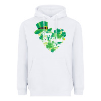White happy st patricks day funny irish Heavyweight Hoodie - linhVisuals
