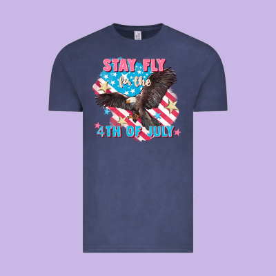 Stay Fly For The 4th Of July Vintage Tee Designed By Fadigitalartstudio