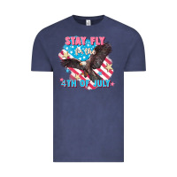 Vintage Denim Stay fly for the 4th of July Vintage Tee - FaDigitalArtStudio