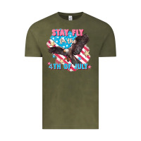 Vintage Olive Stay fly for the 4th of July Vintage Tee - FaDigitalArtStudio