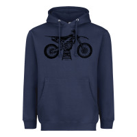 Navy YZ450F Eli Tomac Motorcycles Heavyweight Hoodie - linhVisuals
