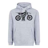 Heather Grey YZ450F Eli Tomac Motorcycles Heavyweight Hoodie - linhVisuals
