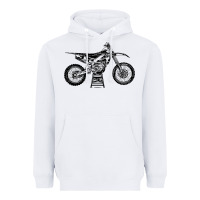 White YZ450F Eli Tomac Motorcycles Heavyweight Hoodie - linhVisuals