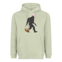 Matcha funny bigfoot easter design with easter basket and bigfoot t shirt Heavyweight Hoodie - linhVisuals