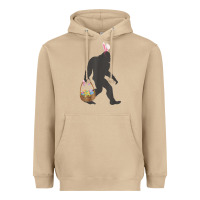 Mushroom funny bigfoot easter design with easter basket and bigfoot t shirt Heavyweight Hoodie - linhVisuals