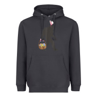 Smoke funny bigfoot easter design with easter basket and bigfoot t shirt Heavyweight Hoodie - linhVisuals