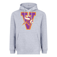 Heather Grey missouri valley college vikings vectorized Heavyweight Hoodie - linhVisuals