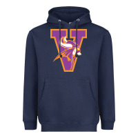 Navy missouri valley college vikings vectorized Heavyweight Hoodie - linhVisuals