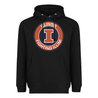 Black illinois fighting illini Heavyweight Hoodie - linhVisuals