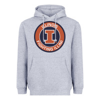 Heather Grey illinois fighting illini Heavyweight Hoodie - linhVisuals