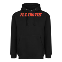Black illinois fighting illini Heavyweight Hoodie - linhVisuals