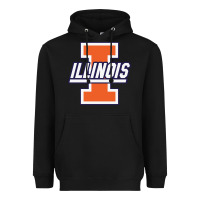 Black illinois fighting illini Heavyweight Hoodie - linhVisuals