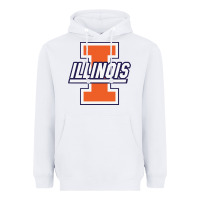 White illinois fighting illini Heavyweight Hoodie - linhVisuals