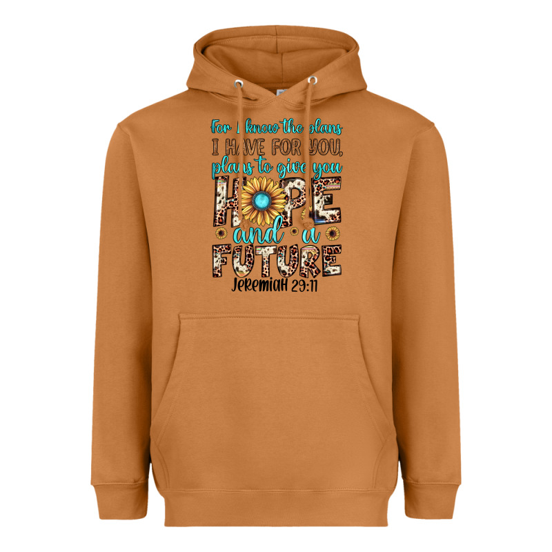 For I Know The Plans I Have For You Plans To Give You Hope And A Futur Heavyweight Hoodie by JahusDesignShop | Teevron