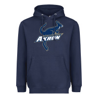 Navy university of akron Heavyweight Hoodie - linhVisuals