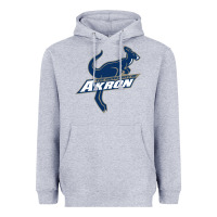 Heather Grey university of akron Heavyweight Hoodie - linhVisuals
